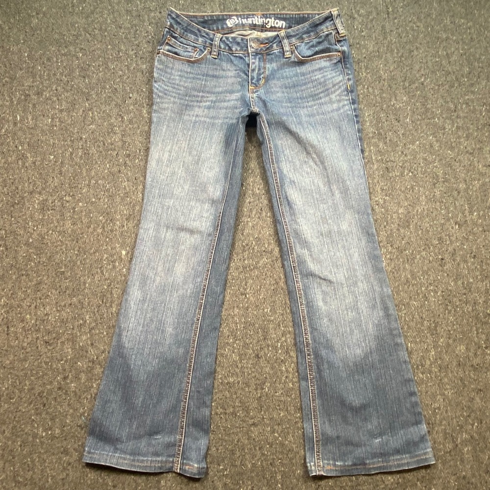 Bullhead Denim Huntington Flare Sz 7 Womens Blue Y2K Boho Low Rise Stretch Jeans